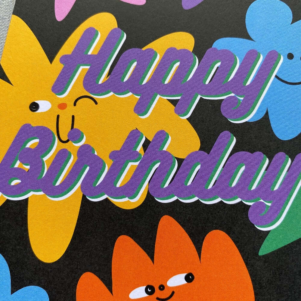 black birthday card faces crop