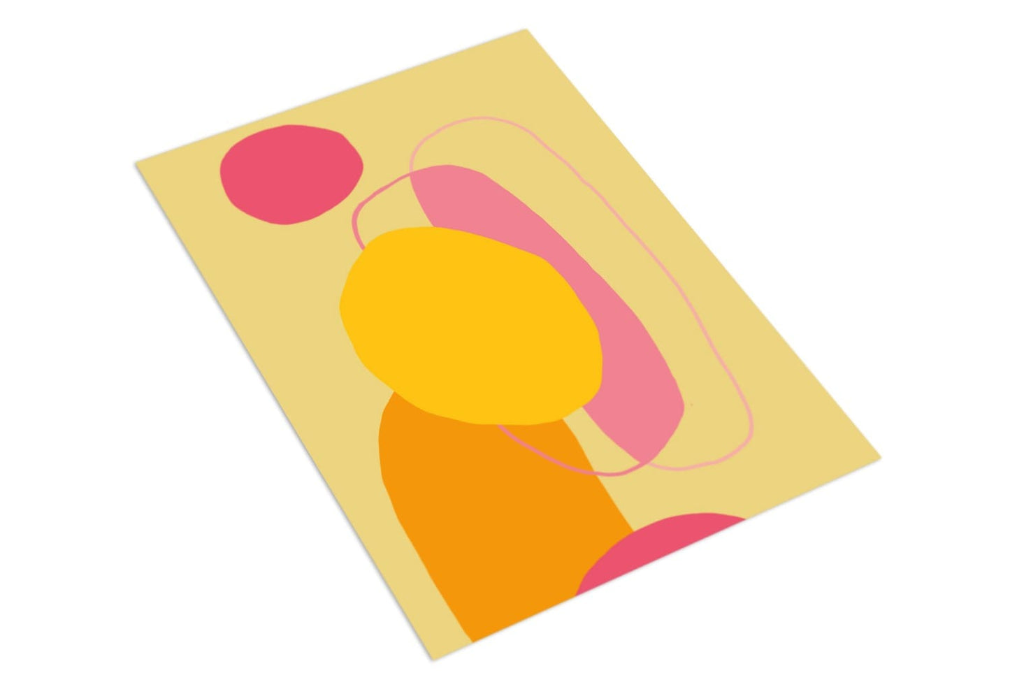 Pink Shapes - The Paper People Greeting Cards