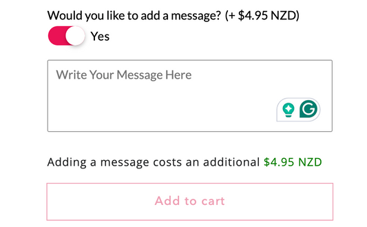 How to add a personalised message to your card
