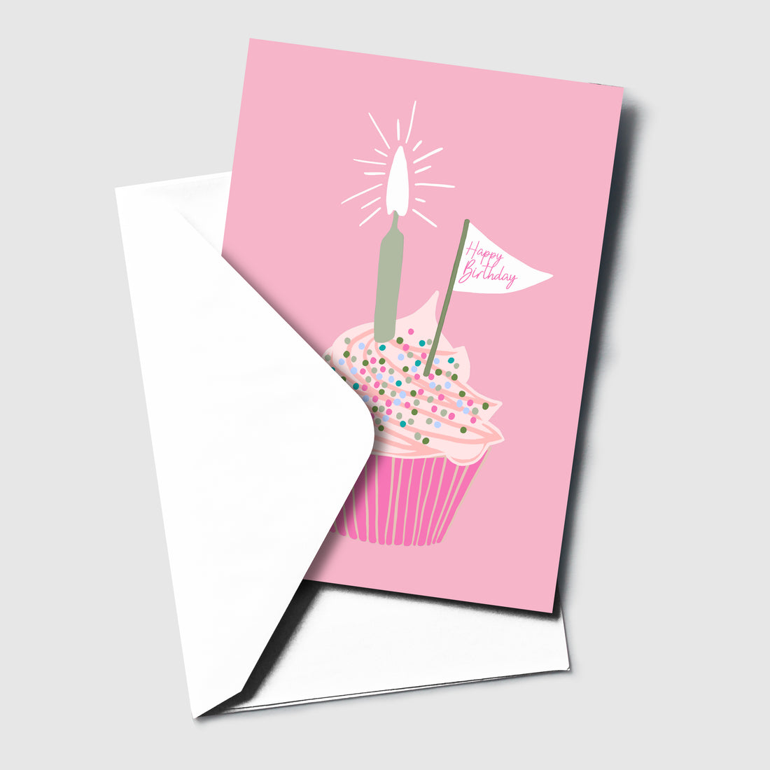 Pink Birthday Card by the www.paperpeople.co.nz