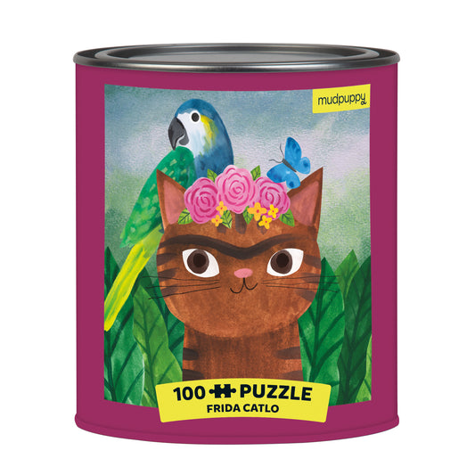 FRIDA Artsy Cats Puzzle Tin