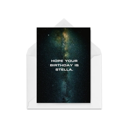 Stella birthday card