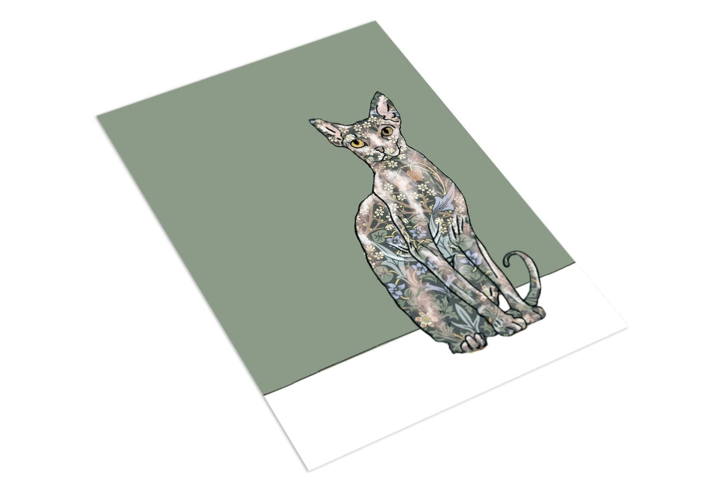 Russian Blue Cat - The Paper People Greeting Cards