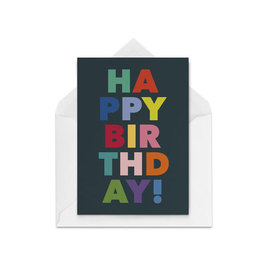 Happy Birthday card made in NZ by the Paper People greeting cards