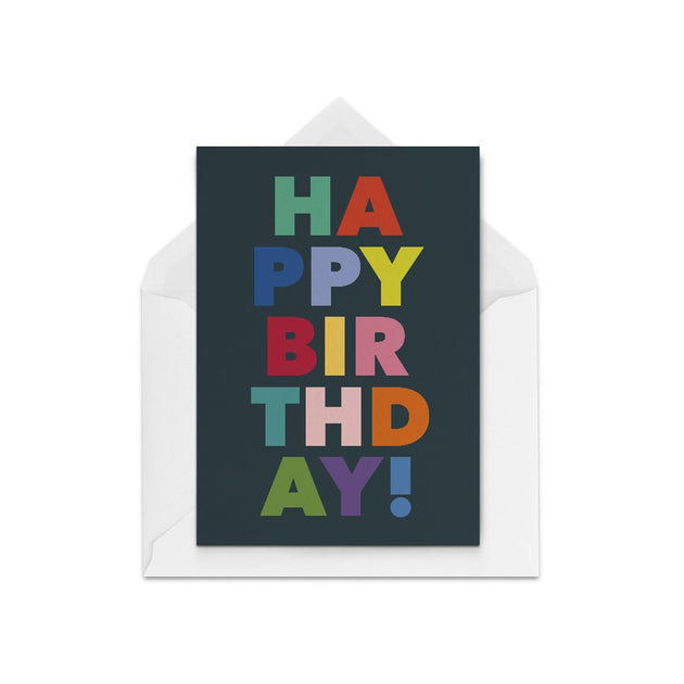 Happy Birthday card made in NZ by the Paper People greeting cards