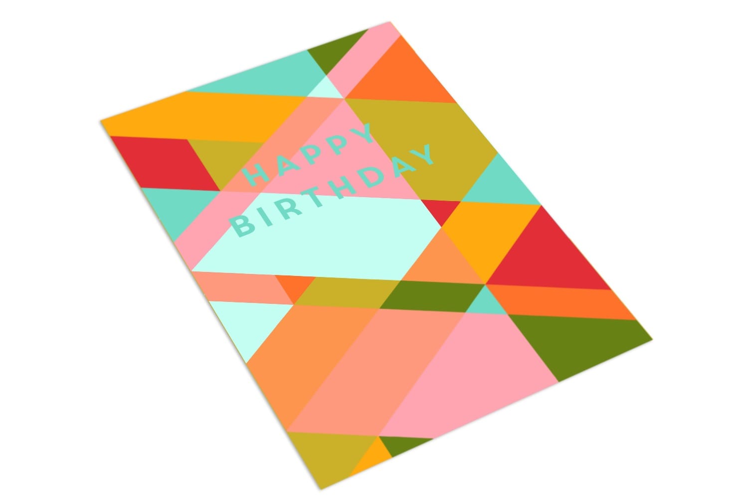 Birthday kaleidoscope pink - The Paper People Greeting Cards