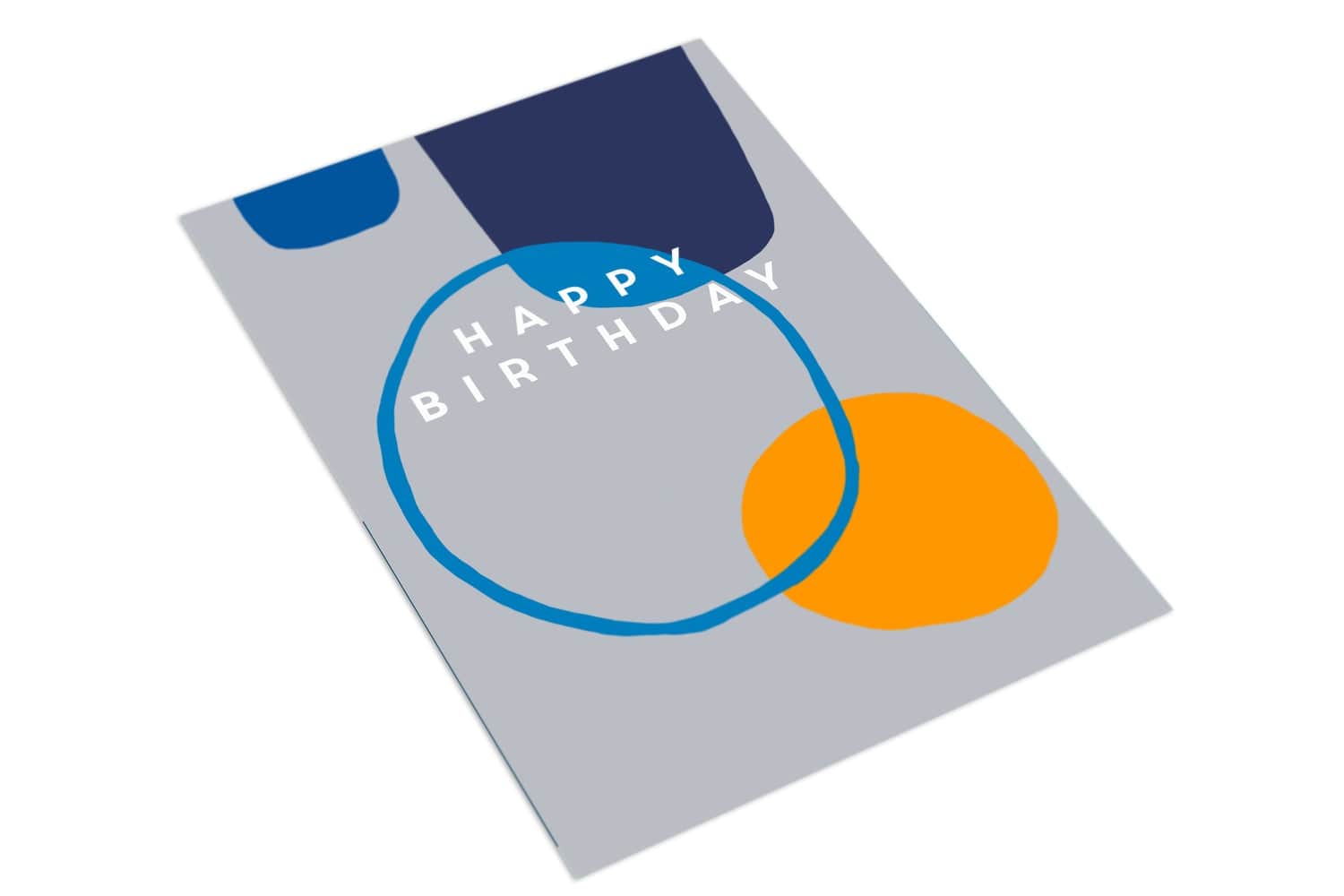 Birthday navy shapes - The Paper People Greeting Cards