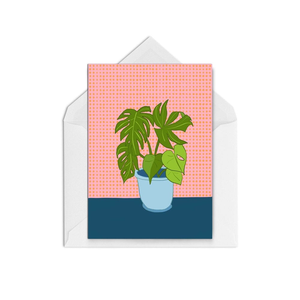 Houseplant Pink - The Paper People Greeting Cards