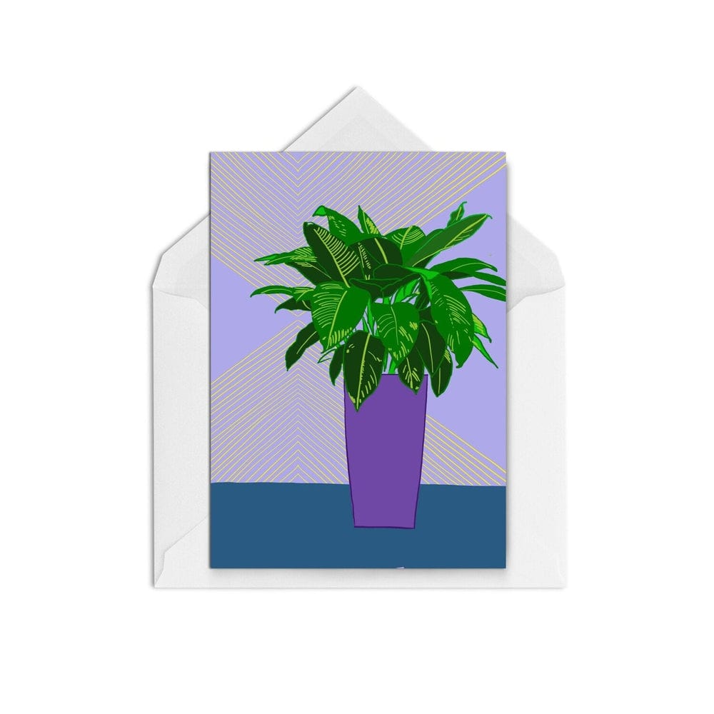 Houseplant Purple - The Paper People Greeting Cards