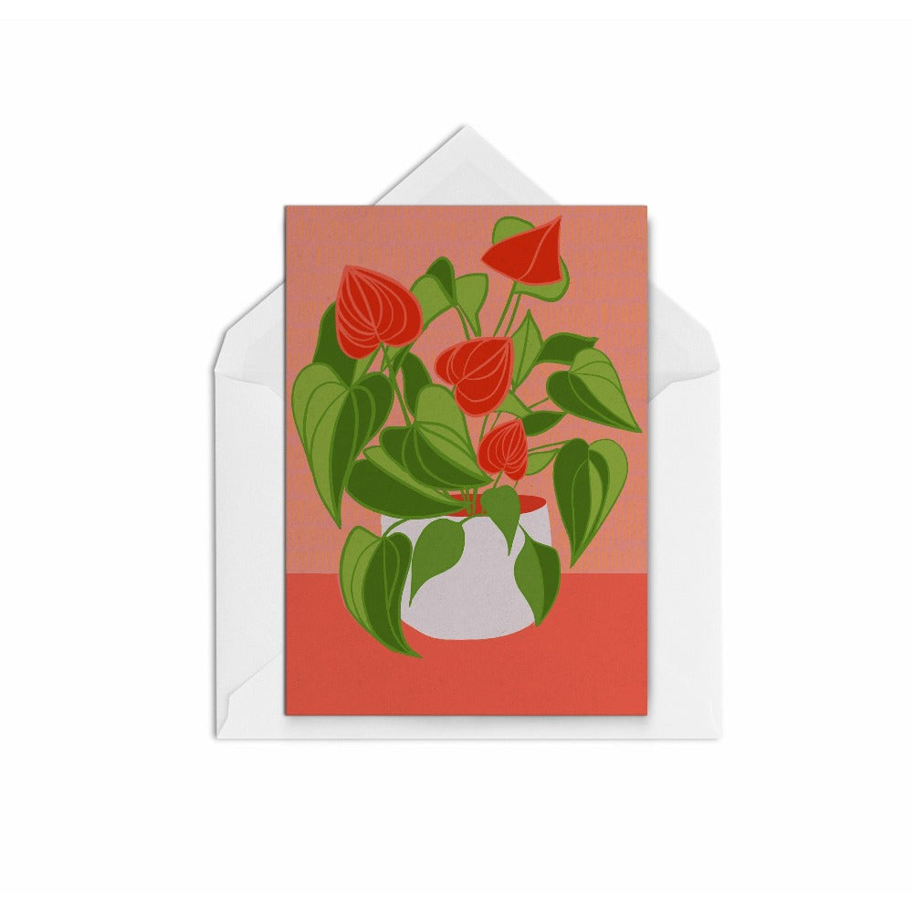 Houseplant Apricot - The Paper People Greeting Cards