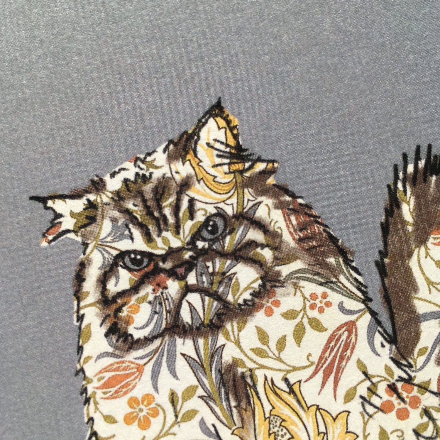 Grumpy Cat with William Morris coat - The Paper People Greeting Cards
