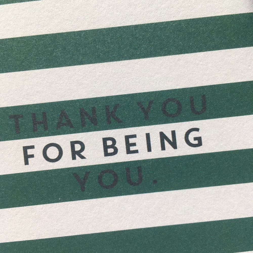 Thank you - stripe - The Paper People Greeting Cards