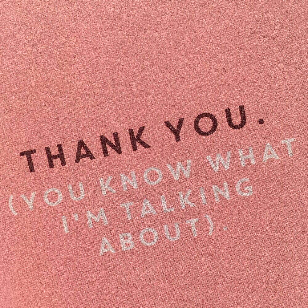 Thank you in a subtle way. - The Paper People Greeting Cards