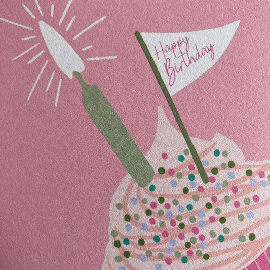 Pink Cupcake - The Paper People Greeting Cards