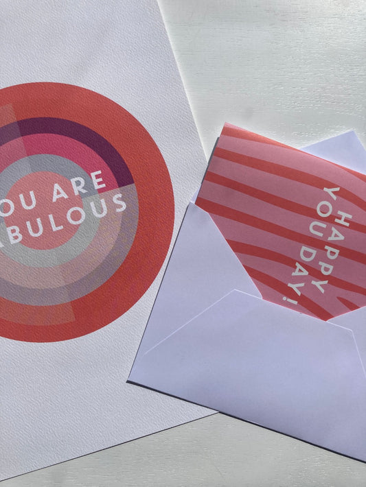 You are Fabulous Target Print - The Paper People Greeting Cards