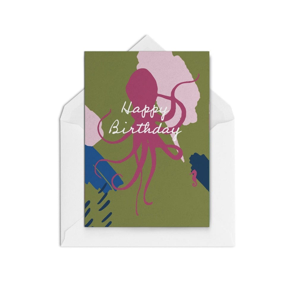 Octopus - Birthday Card - The Paper People Greeting Cards