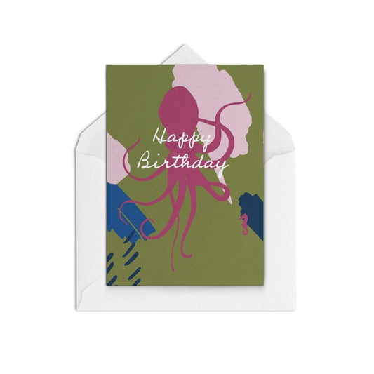 Octopus - Birthday Card - The Paper People Greeting Cards