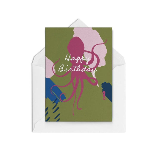 Birthday Octopus WS - The Paper People Greeting Cards