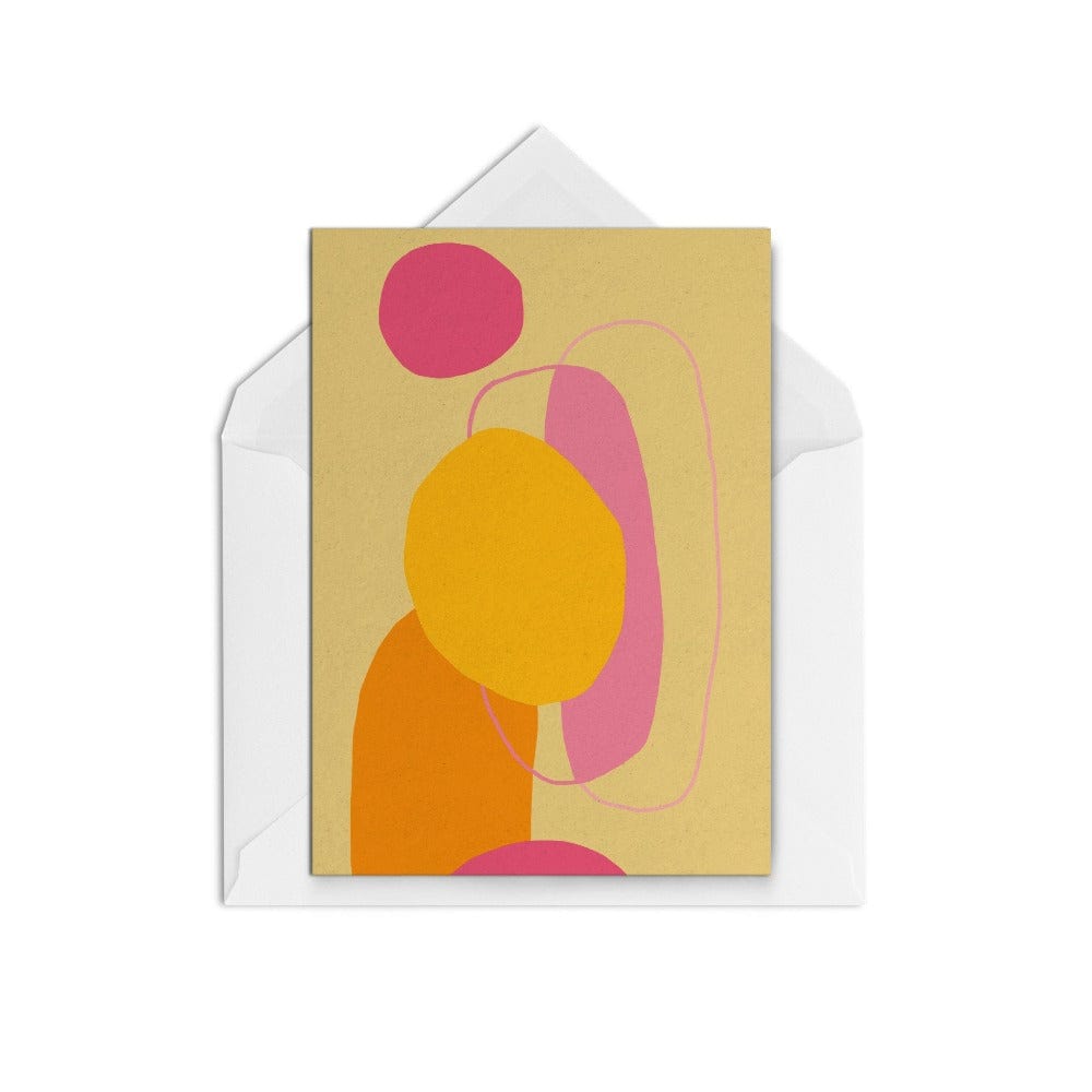 Pink Shapes - The Paper People Greeting Cards