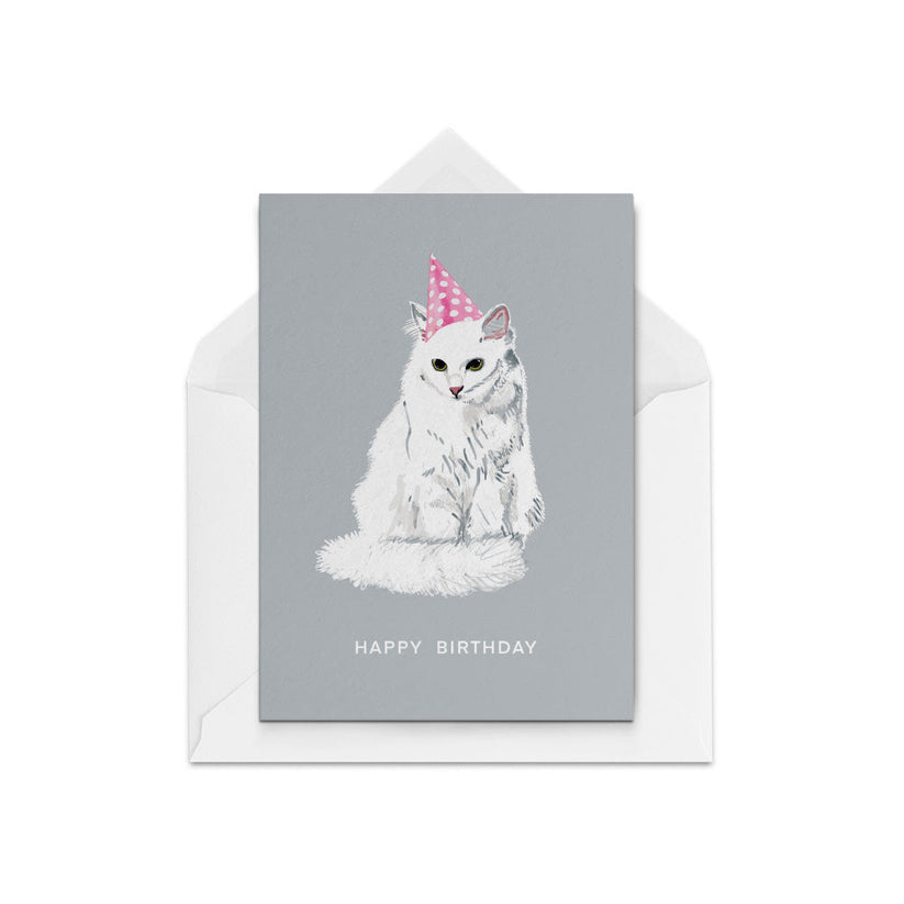 Cute Cat Birthday Greeting Card – The Paper People Greeting Cards