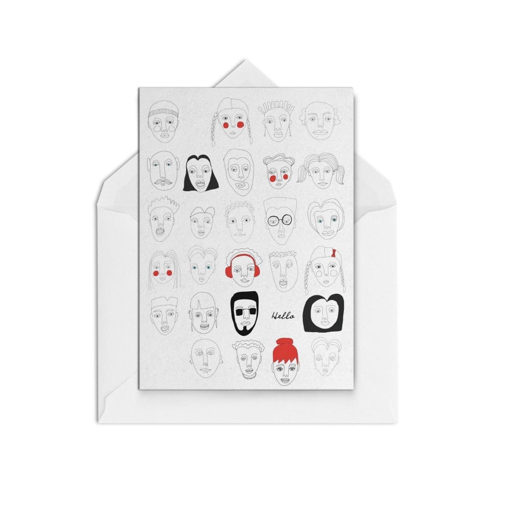 Happy Faces - The Paper People Greeting Cards