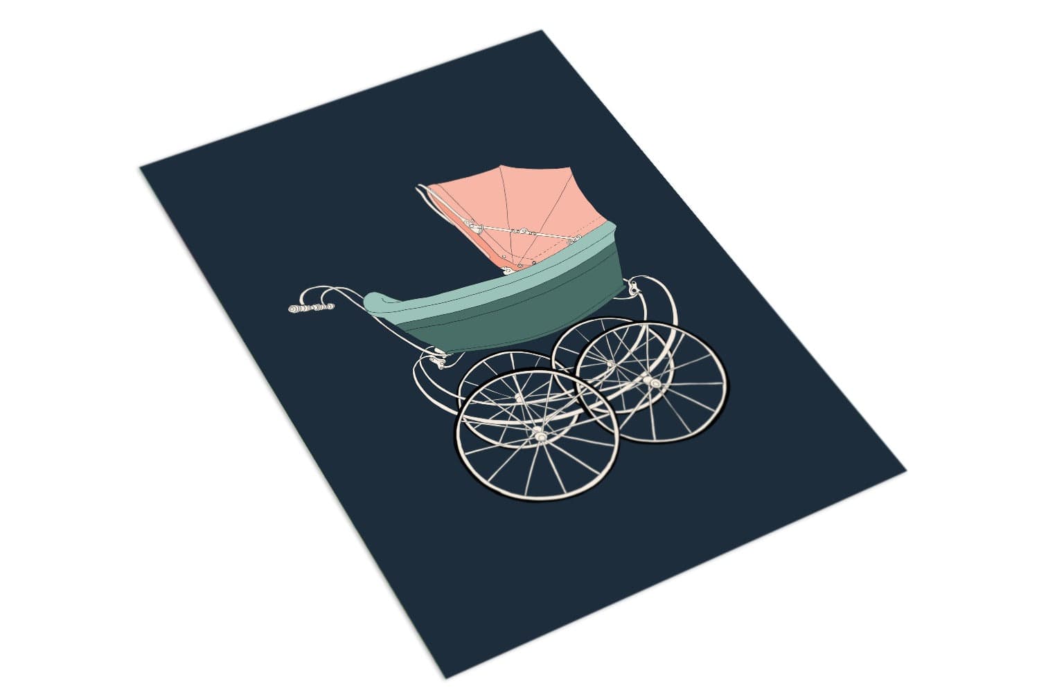 Baby Pram - The Paper People Greeting Cards