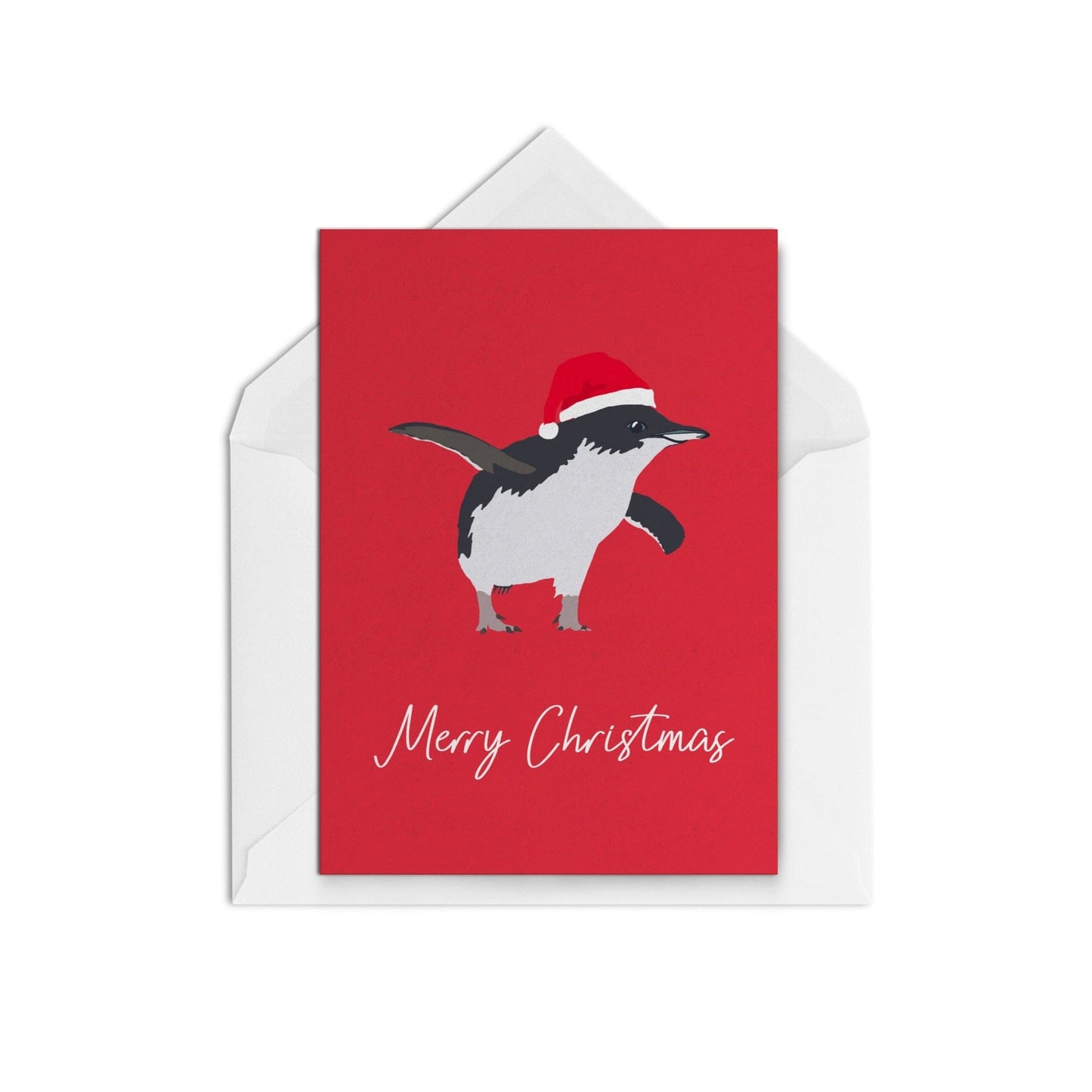 Christmas Penguin in Red - The Paper People Greeting Cards