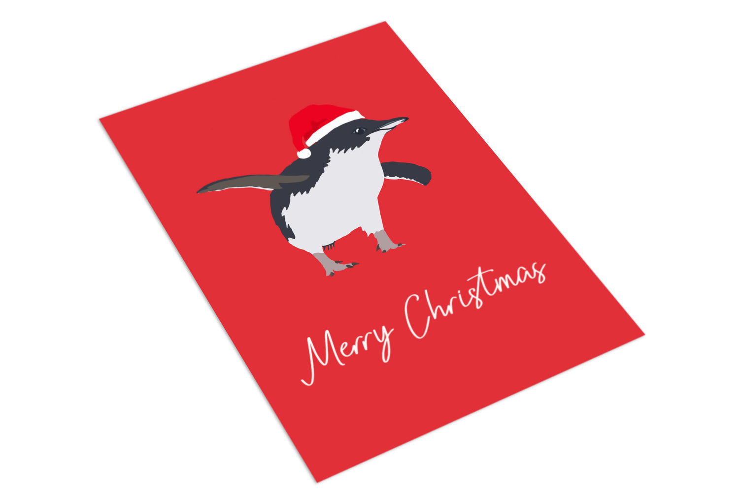 Christmas Penguin in Red - The Paper People Greeting Cards