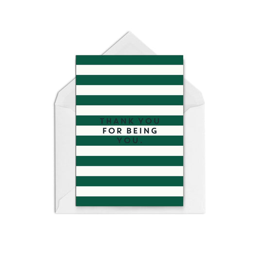 Thank you - stripe - The Paper People Greeting Cards