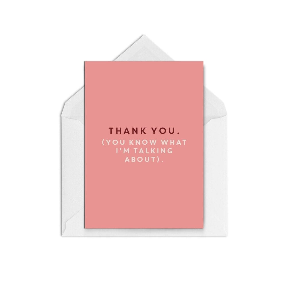Thank you in a subtle way. - The Paper People Greeting Cards