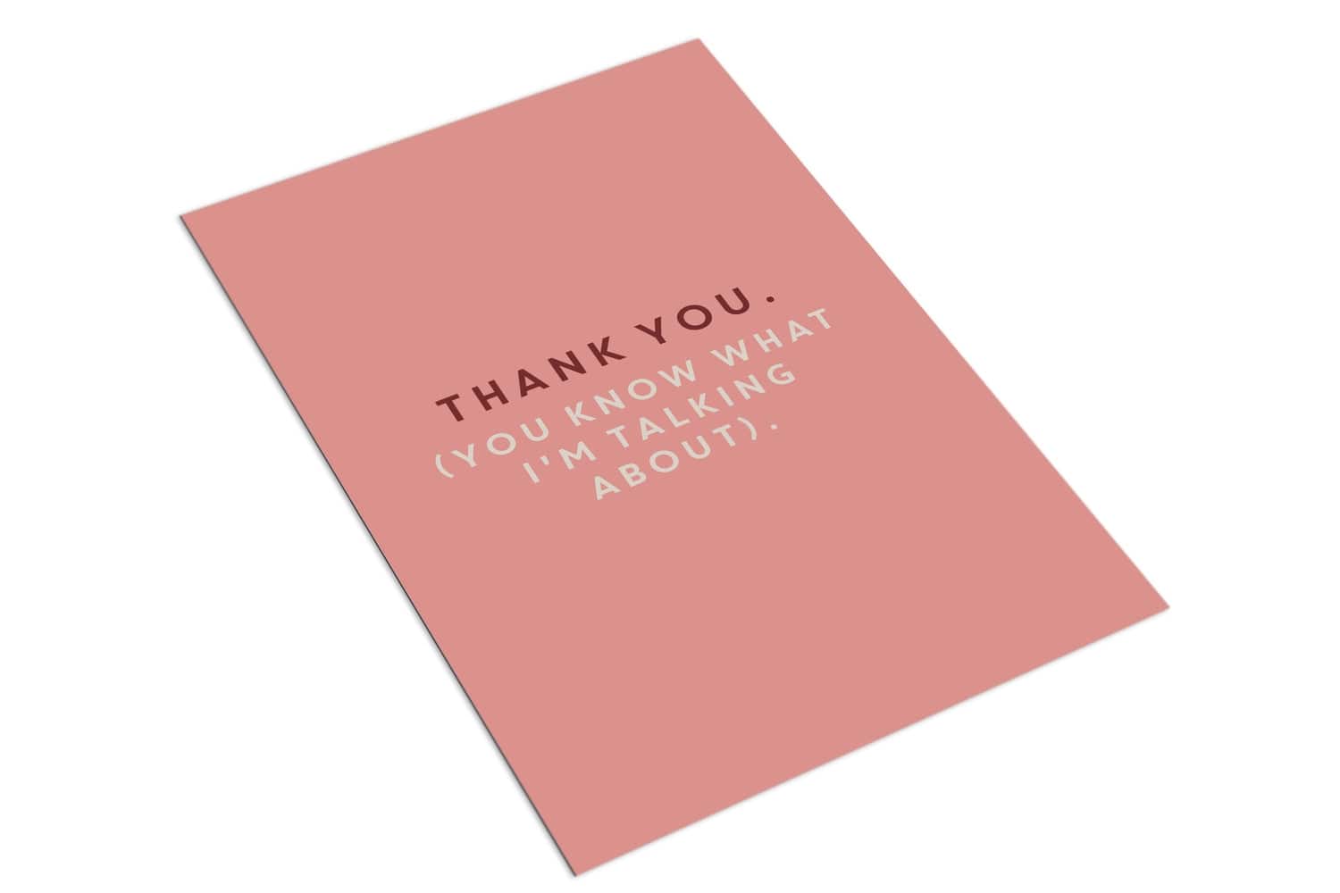 Thank you in a subtle way. - The Paper People Greeting Cards
