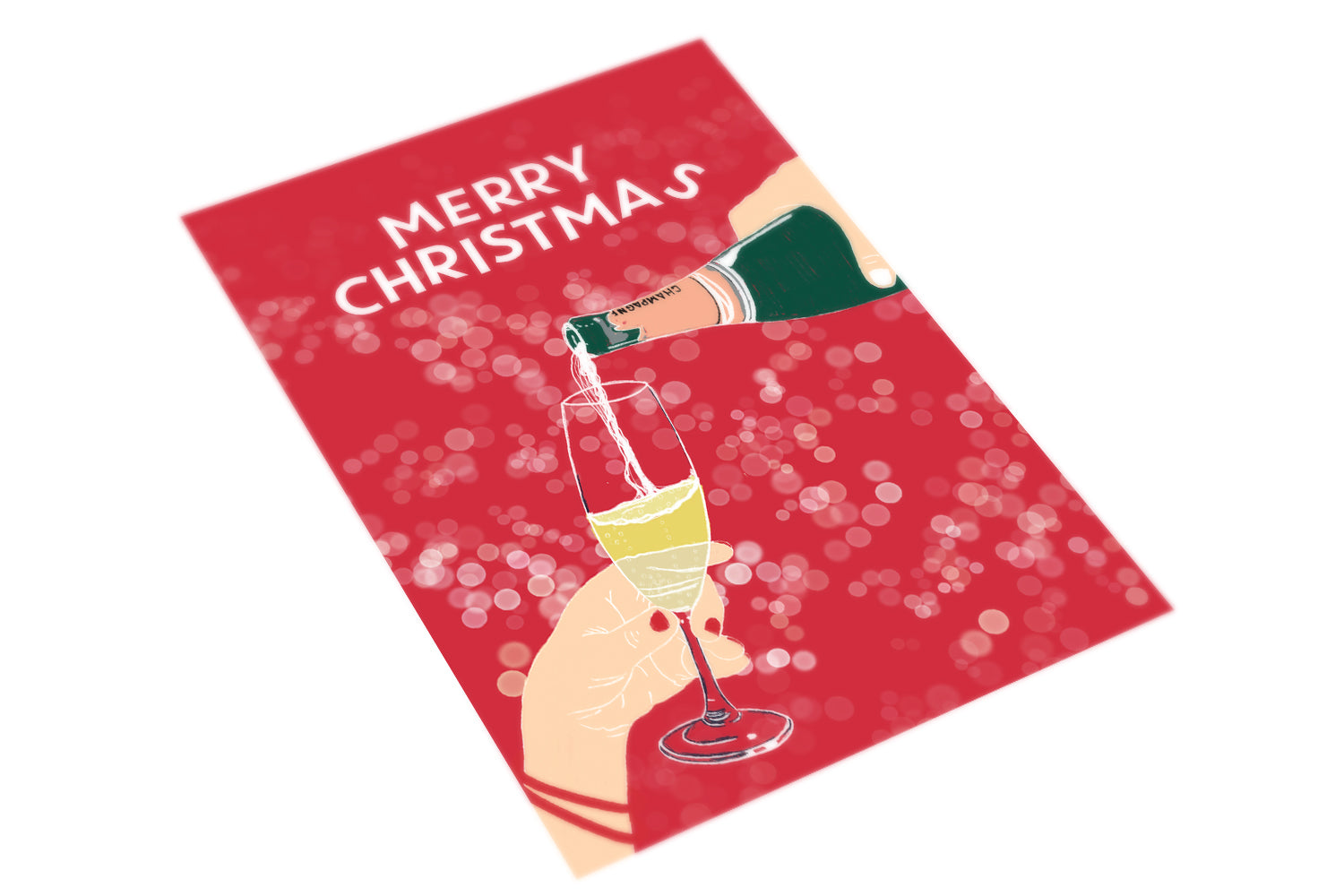 Close up of a Christmas card by  The Paper People Greeting Cards