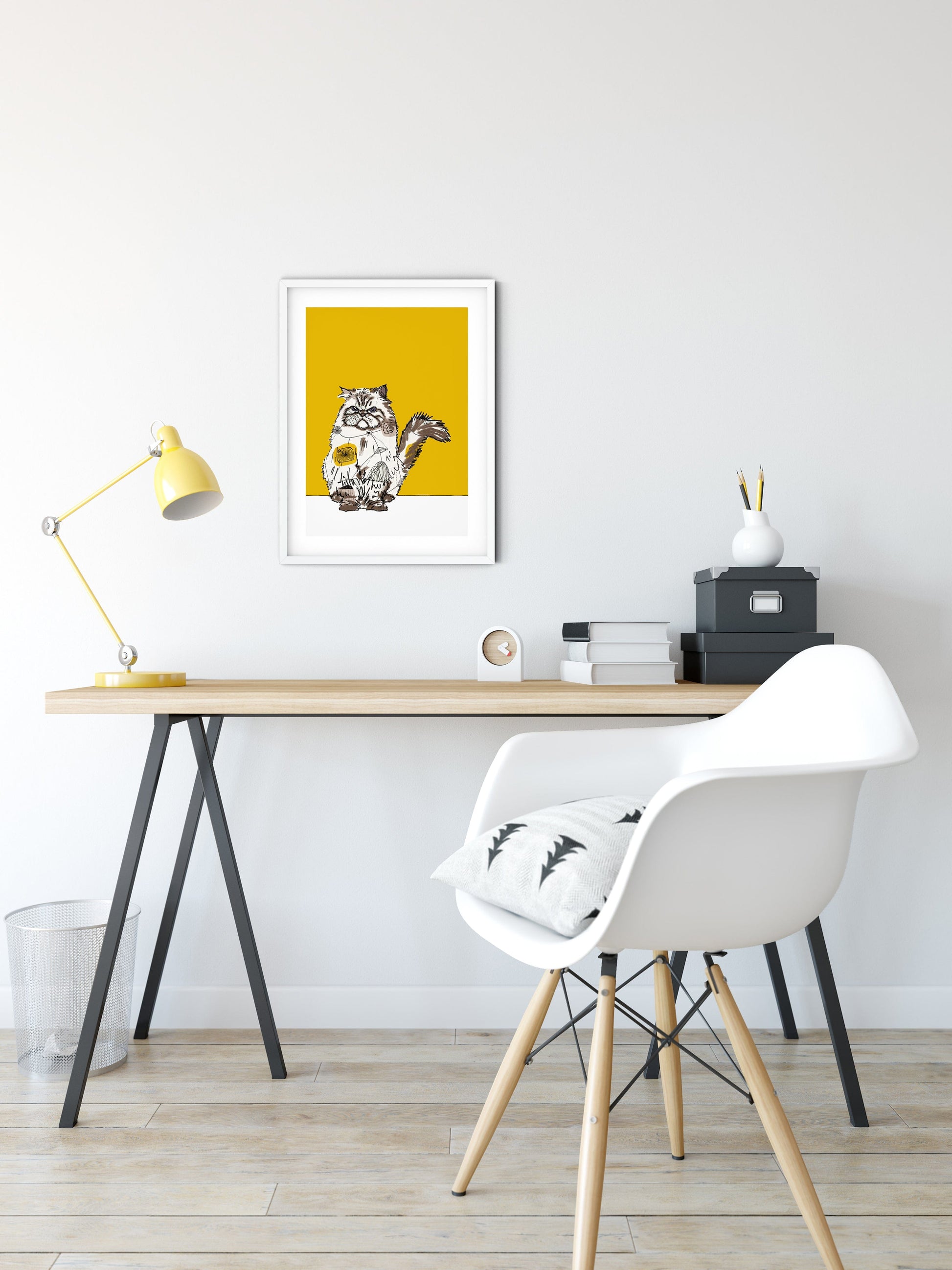 Grumpy Cat with 1950's coat - The Paper People Greeting Cards
